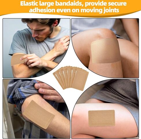 30 PCS Extra Large Bandages, Large Adhesive Bandages with Non-Stick Pad, Big Bandages for First Aid,Big Bandaids for Wound Care, Flexible Fabric Bandages that Cover Large Wounds, Latex Free in Kuwait