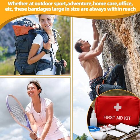 30 PCS Extra Large Bandages, Large Adhesive Bandages with Non-Stick Pad, Big Bandages for First Aid,Big Bandaids for Wound Care, Flexible Fabric Bandages that Cover Large Wounds, Latex Free in Kuwait