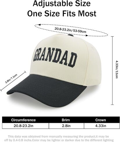 Grandma Grandpa Matching Hats, Embroidered Adjustable Cotton Baseball Caps for Grandparents, Gift for New Grandparents, Mother's Day, Birthday, Retirement in Saudi Arabia