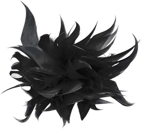 Multi-functional Feather Flower Hair Clip Pin for Women Girl Feather Brooch Corsage for Hat Bag Dress Party Christmas Decoration(Red) in Saudi Arabia