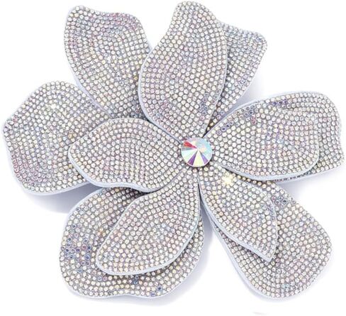 Large Rhinestone Camellia Flower Brooch Pins for Women Red Yellow Flower Hair Clip Elegant Pink Lapel Pin for Wedding Part FloralBrooch for Dress Suit Hat Bag Pin for Clothes Accessories in Kuwait