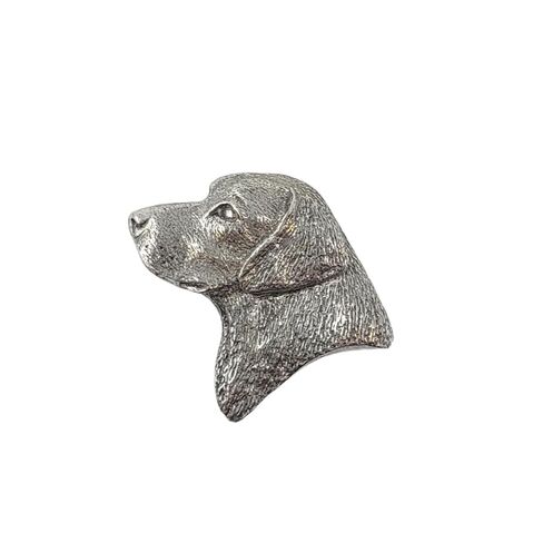 George Harris Black Lab Pewter Lapel Pin Brooch - USA Made - Hand Crafted in Saudi Arabia