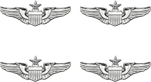 Airplane Pin,Pilot Wings Pin,Silver Air Force Senior Pilot Wing Badge,Pilot Costume Lapel Pins,Metal Aviator Pins for Hat Shirt Uniform Costume,Gift for Flight Schools & Graduation in Saudi Arabia