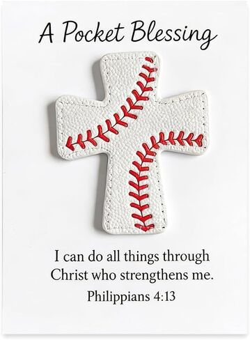 Baseball Cross Brooches Pins Baseball Pocket Blessing for Women Men Christian Faith Gifts for Sports Fans Party Favors in Saudi Arabia