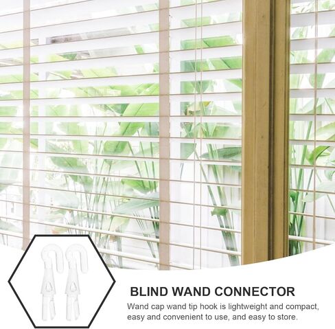 IMIKEYA 6pcs Blind Wand Hook Replacement - Clear Plastic Turn Rod Head Tips Shutter Window Replacements for Vertical and Horizontal Mini, Universal Control Parts in Kuwait