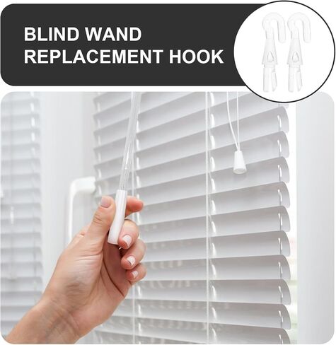 IMIKEYA 6pcs Blind Wand Hook Replacement - Clear Plastic Turn Rod Head Tips Shutter Window Replacements for Vertical and Horizontal Mini, Universal Control Parts in Kuwait