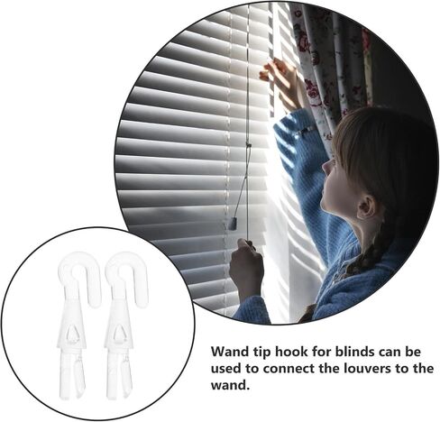 IMIKEYA 6pcs Blind Wand Hook Replacement - Clear Plastic Turn Rod Head Tips Shutter Window Replacements for Vertical and Horizontal Mini, Universal Control Parts in Kuwait