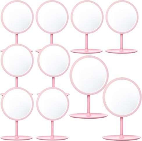 MAQUITA 10 Pcs Spa Party Mirrors Spa Party Supplies Desk Mirror Bulk Mirror for Sleepover Favors Makeup Mirrors for Sleepover Slumber Birthday Favors Gift (Pink) in Saudi Arabia