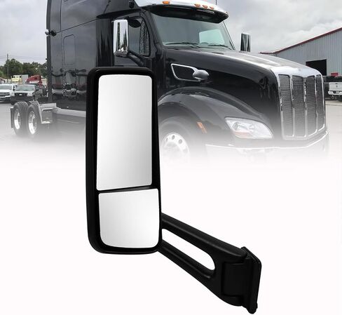Door Mirror Chrome fit for 2013-2022 Peterbilt 579 Truck Right Passenger Side Power Heated Mirrors (Right) in Saudi Arabia