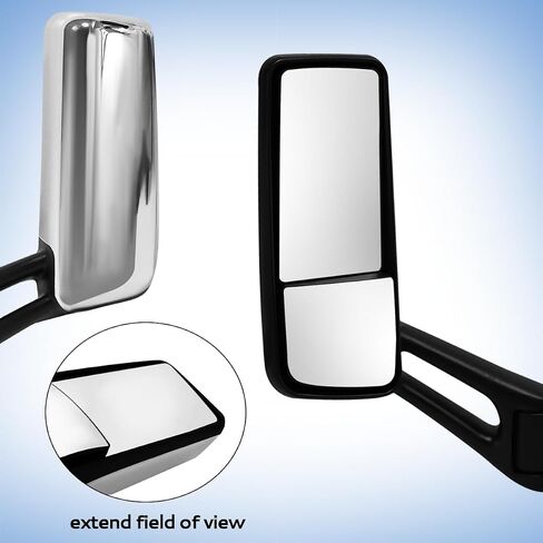 Door Mirror Chrome fit for 2013-2022 Peterbilt 579 Truck Right Passenger Side Power Heated Mirrors (Right) in Saudi Arabia
