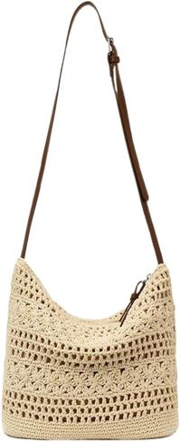 Crochet Hobo Bag for Women 2026 Summer Vacation Boho Woven Tote Handbags Slouchy Cotton Knitted Shoulder Bag for Beach in Saudi Arabia