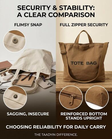 Canvas Tote Bag for Women, Multiple-Pocket Crossbody Shoulder Bags, Wide Adjustable Strap for Work, Travel Everyday Use in Saudi Arabia