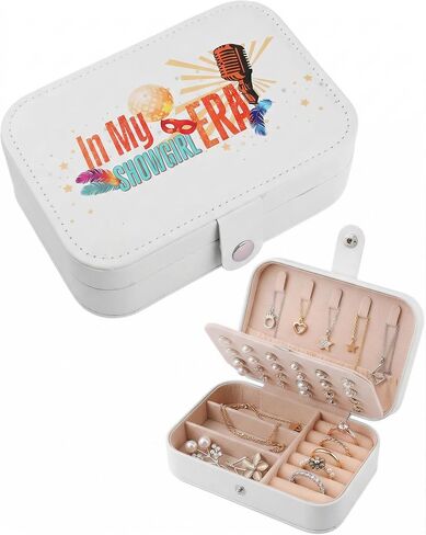 Showgirl Jewelry Box for Music Fans, Portable Travel Jewelry Case for Friendship Bracelets, Rings, Earrings and Necklaces, Swiftie Merch Gifts for Girls, Teens and Women. in Saudi Arabia