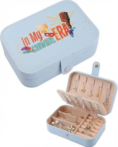 Showgirl Jewelry Box for Music Fans, Portable Travel Jewelry Case for Friendship Bracelets, Rings, Earrings and Necklaces, Swiftie Merch Gifts for Girls, Teens and Women. in Saudi Arabia