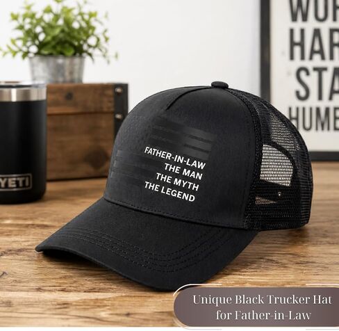 Father in Law Gifts, Gift for Father in Law from Daughter in Law Son in Law, Men's Cap Gifts Trucker Hat for Father in-Law Birthday Gift Fathers Day Christmas Retirement in Saudi Arabia