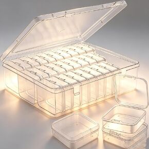 30Pcs Bead Organizer, Clear Plastic Cases for Pearl Bracelets and Small Accessories (1.96x1.96x0.79in) in Saudi Arabia