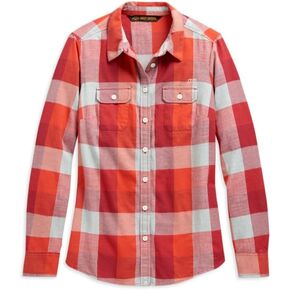Harley-Davidson® Women's Vintage Eagle Plaid Shirt - 99124-20VW in Saudi Arabia