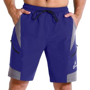 Sportneer Bike Shorts for Men 3D Padding MTB Mountain Bike Shorts for Men with Liner and Loose Fit Navy Blue in Saudi Arabia