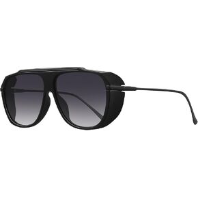 Oversized Aviator Sunglasses for Women, Retro Flat Top Square Shades with Side Shields for Anti-Glare in Saudi Arabia