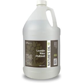 Nature's Oil 100% Pure Lavender Water Toner - 1 Gallon (128 Fl Oz) Lavandula Angustifolia Floral Water - Steam Distilled for Skin, Hair, Toner Spray, DIY Beauty in Saudi Arabia