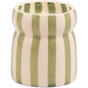 Paddywax Cabana Hand-Painted Scented Candle in Ceramic Reusable Food Safe Jar, Clean-Burn Soy Candle with Approx. 42 Hour Burn Time, Black – Lave Stone, 6.5 oz in Saudi Arabia