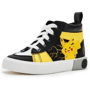 Ground Up Boys' Pokemon High-Top Sneakers (Little Kid) Lace-Up Shoes, PU Upper, Rubber Outsole in Kuwait