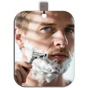 Shower Mirror Fogless for Shaving, No Fog Shaving Mirror, Anti-Fog Makeup Small Mirror Bathroom Accessories Travel Camping, Shatterproof Men's Woma Wall Hanging（Large 9.5inx7.5in） in Saudi Arabia