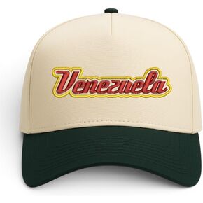 Trendy Apparel Shop Venezuela Embroidered 5 Panel Two Tone Vintage Ball Cap in Saudi Arabia