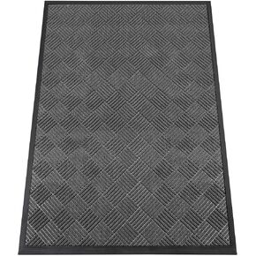 Front Door Mat, 10' x 3' Commercial Floor Mat, Heavy Duty Welcome Mat, Rubber Backing Non Slip Doormat for Entryway, Grey in Saudi Arabia