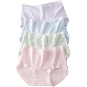 Womens Modal Cotton Seamless Panties 4 Pack Girls Extended Crotch No Show Yoga Workout Breathable Stretchy Underwear in Saudi Arabia