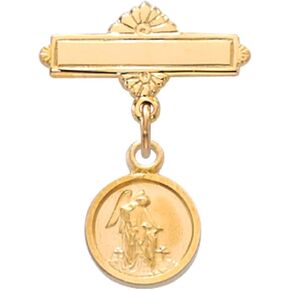 Bonyak Jewelry Gold Plated Guardian Angel Baby Pin Boxed in Kuwait