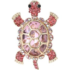 Cute Enamel Sea Turtle Brooch Crystal Lovely Animal Lapel Pin Jewelry Clothing Hat Bag Accessory in Saudi Arabia