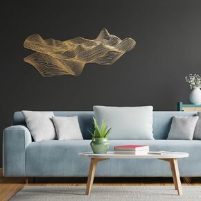 NEODECO Sand Dune Metal Wall Art - Minimalist & Desert Nature Decor, Abstract Line Art - Bedroom & Office Decor, Housewarming Gift, Large Wall Art in Saudi Arabia