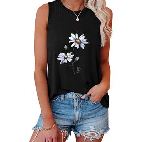 Womens Tank Tops Summer Loose Fit Casual Tank Tops Crewneck Sleeveless Tops 2026 in Saudi Arabia