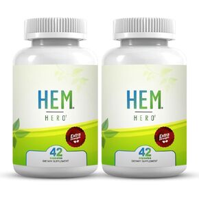 Hem Hero Extra Strength Hemorrhoid Treatment - Reduce Swelling, Soothe Itching & Irritation - 100% Natural - 42 Vegetarian Capsules in Saudi Arabia