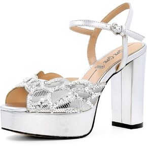 Platform Sandals Women High Heels Fish Mouth Open Toe Platform Heels Chunky Heel Ankle Strap Wedding Party Dress Shoes in Saudi Arabia