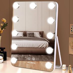 halumao 14.6" Vanity/Makeup Mirror with Lights, Hollywood Mirror with 11 Dimmable LED Bulbs,3 Color Modes,Touch Control in Saudi Arabia