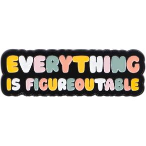 Everything Is Figureoutable Enamel Pin, Positive Affirmation Lapel Brooch, Motivational Jewelry Gift for Friends, Family, Backpack & Hat Accessory in Saudi Arabia
