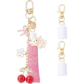 3 Pcs Lip Gloss Keychain for Summer Fridays Lip Balm Portable Lipgloss Keychain Cap for Women in Saudi Arabia