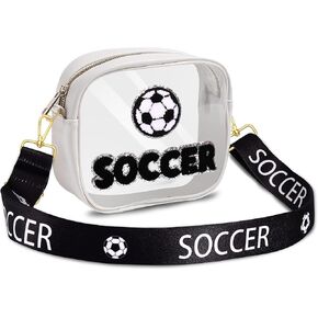 Soccer Purse Clear Bag for Stadium Events, Game Day Stadium Approved Clear Crossbody Purse Soccer Mom Essentials Gifts in Saudi Arabia