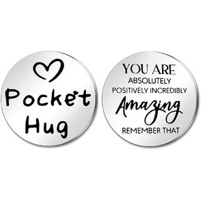 Pocket Hug Token Keychain Inspirational Gifts For Women Men Teen Boys Girls Mental Health Cancer Patients Must Have Hug Gifts For Her Him Coin Holder Keyring For Female in Saudi Arabia