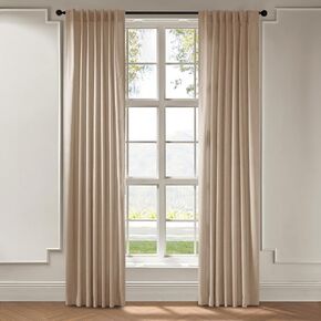 Z Gallerie Kenzo Chenille Curtain 84" Drape for Living Room Windows,1 Panel - Beige in Saudi Arabia