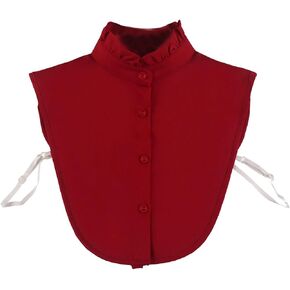 LoudSung False Collar Detachable Half Shirt Blouse Fake Collar Elegant Pure Color Simple Designs for Women Girls in Saudi Arabia