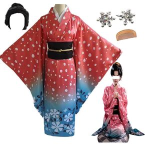 Women Costume Pink Kimono Outfit Halloween Party Adult in Kuwait