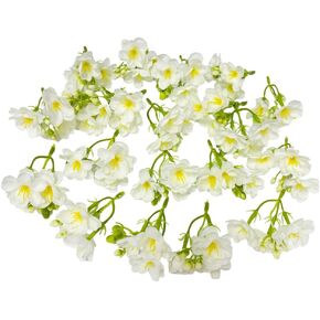 20 Pieces White Artificial Jasmine Flowers Heads,Silk Flowers for Crafts,Fake Flowers Bulk,Jasmine Garland Wreath Making Supplies for Wedding Party Birthday Home Décor (White) in Saudi Arabia