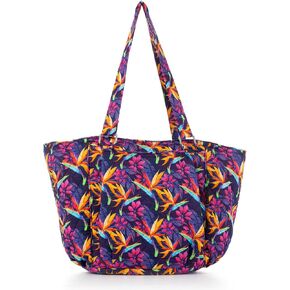 Floral Print Women's Tote Bag, Lightweight Shoulder Bag, Multi Pockets Large Capacity Casual Purse for Daily Commute & Travel in Saudi Arabia