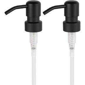 2PCS Stainless Steel Black Soap and Lotion Dispensers Pump Replacement,Smooth Action Replacement for Round 1.1in (28 mm) Neck Bottles,Rust Proof&Leak Proof in Saudi Arabia