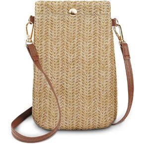 Phone Purse, Woven Straw Cell Phone Purse Phone Crossbody Bags for Women, Cell Phone Crossbody Bag Phone Bag in Saudi Arabia