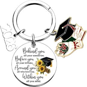 AIUPUOC Graduation Keychain for 2026 Graduates Inspirational Quote Keychain with Commencement in Saudi Arabia
