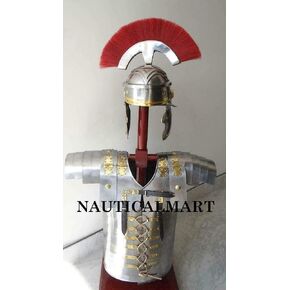 Roman Lorica Segmentata Segmenta Armor + Roman Centurion Helmet Armour Costume in Kuwait